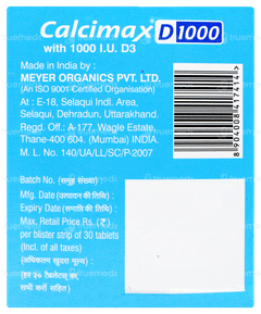 Calcimax D 1000 Tablet 30