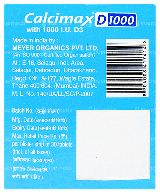 Calcimax D 1000 Tablet 30