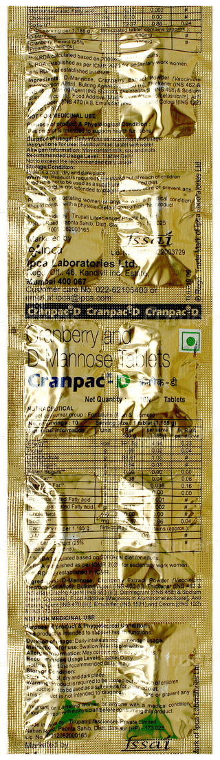Cranpac D Tablet 10