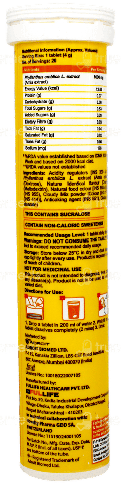 Escor Z Orange Flavour Sugar Free Effervescent Tablet 20 Escor Z Orange Flavour Sugar Free Effervescent Tablet 20