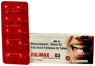 Folimax Plus D3 Sugar Free Mouth Dissolving Tablet 10