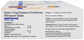 Gastica Fiz Orange Flavour Sugar Free Effervescent Tablet 6