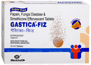 Gastica Fiz Orange Flavour Sugar Free Effervescent Tablet 6