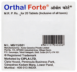 Orthal Forte Tablet 20