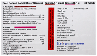 Raricap Combi Tablet 30