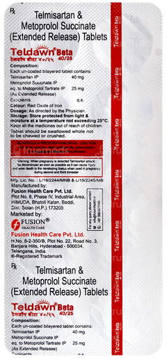 Teldawn Beta 40/25 Tablet 10