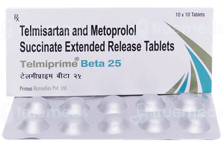 Telmiprime Beta 25 Tablet 10