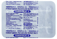Tonofolic Z Tablet 10 Tonofolic Z Tablet 10