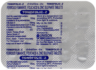 Tonofolic Z Tablet 10