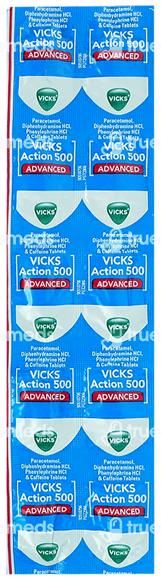Vicks Action 500 Advanced Tablet 10