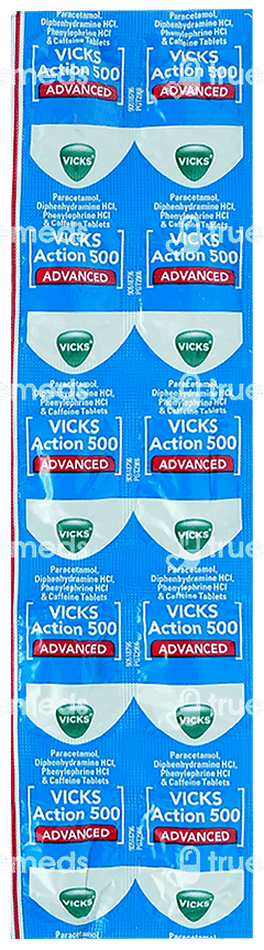 Vicks Action 500 Advanced Tablet 10