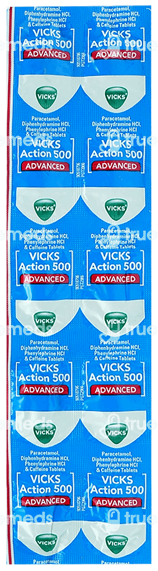 Vicks Action 500 Advanced Tablet 10