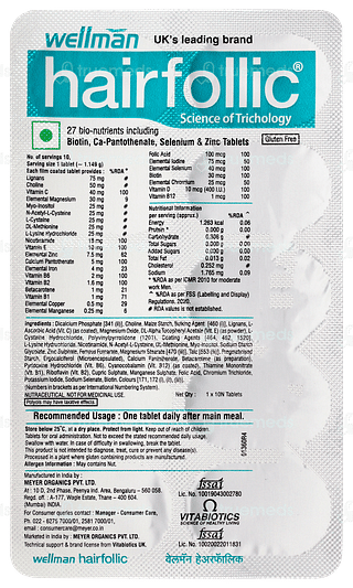 Wellman Hairfollic Tablet 30