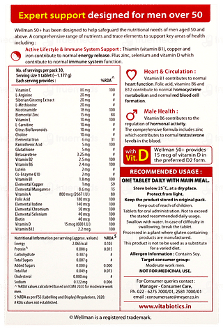 Wellman 50+ Tablet 30