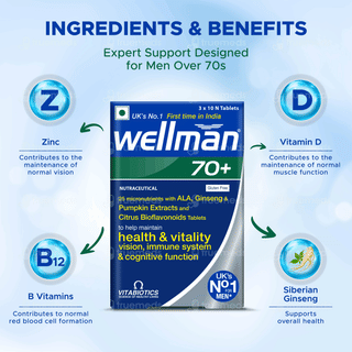 Wellman 70+ 3 Pack Of 10 Tablets