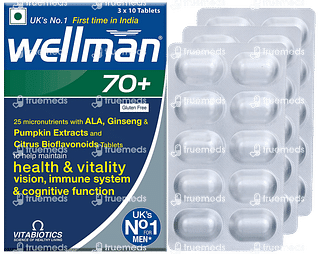 Wellman 70 + Tablet 10 Pack Of  3