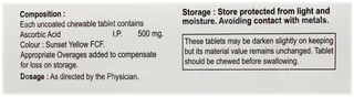 Omega Vit Ce Orange Flavour Chewable Tablet 10