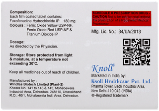 Fexinol 180 MG Tablet 10