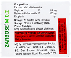 Zarbose M 0.2 Tablet 10 Zarbose M 0.2 Tablet 10
