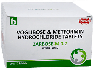 Zarbose M 0.2 Tablet 10