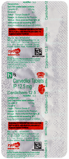 Cardichem 12.5 Tablet 10