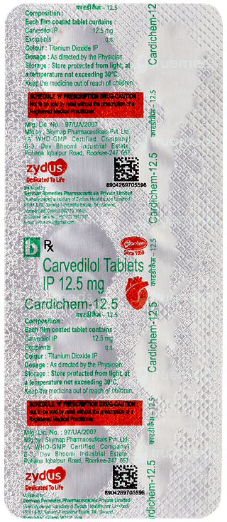 Cardichem 12.5 Tablet 10