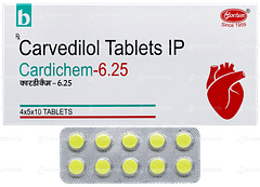 Cardichem 6.25 Tablet 10 Cardichem 6.25 Tablet 10