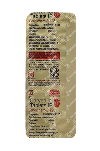 Cardichem 3.125 MG Tablet 10