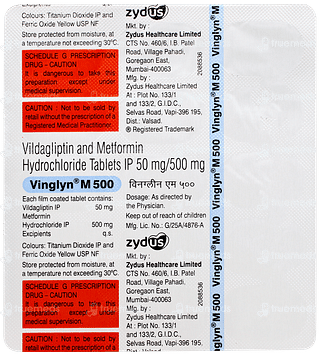 Vinglyn M 500 Tablet 15