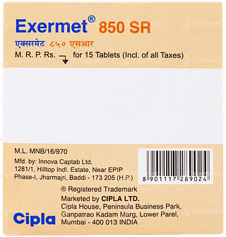 Exermet 850 Sr Tablet 15