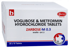 Zarbose M 0.3 Tablet 10 Zarbose M 0.3 Tablet 10