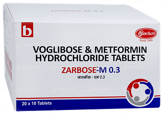 Zarbose M 0.3 Tablet 10