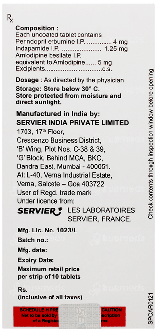 Triplixam 4mg/1.25mg/5mg Tablet 10