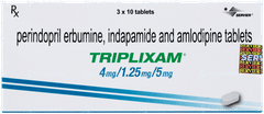 Triplixam 4mg/1.25mg/5mg Tablet 10 Triplixam 4mg/1.25mg/5mg Tablet 10