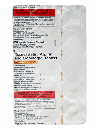 Rosutor Gold 75/10/75 MG Tablet 15