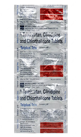 Telplus Trio 40/10/6.25 MG Tablet 10