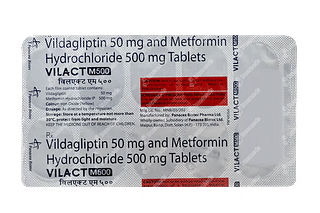 Vilact M 50/500 MG Tablet 10