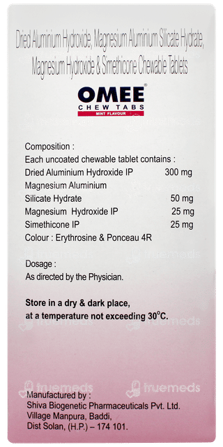 Omee Mint Flavour Chewable Tablet 12