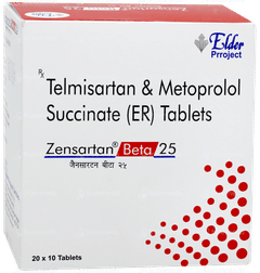 Zensartan Beta 25 Tablet 10 Zensartan Beta 25 Tablet 10