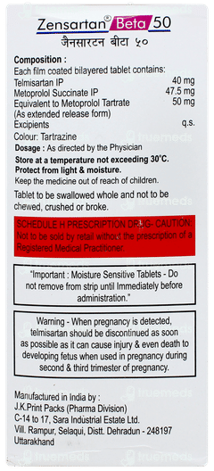 Zensartan Beta 50 Tablet 10