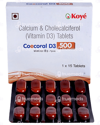 Coecoral D3 500 Mg/400 IU Tablet 15