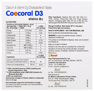 Coecoral D3 500 Tablet 15