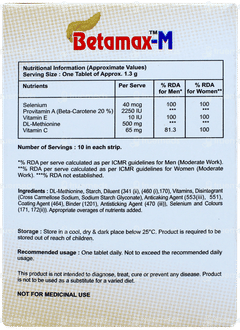 Betamax M Tablet 10