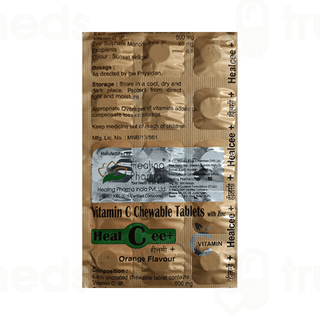 Healcee + Orange Flavour Chewable Tablet 15
