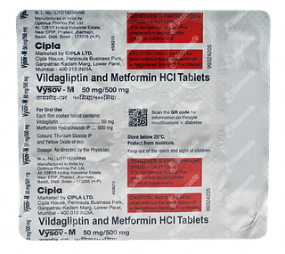 Vysov M 50/500 MG Tablet 15