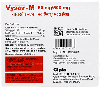 Vysov M 50mg/500mg Tablet 15