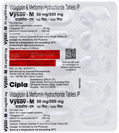 Vysov M 50mg/500mg Tablet 15 Vysov M 50mg/500mg Tablet 15