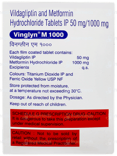 Vinglyn M 1000 Tablet 15 Vinglyn M 1000 Tablet 15