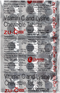 Zu C 500 Chewable Tablet 15