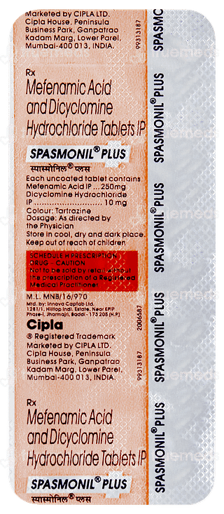 Spasmonil Plus Tablet 10